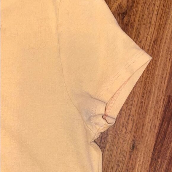 Faded Glory Solid V-Neck Tee Pastel Orange - Picture 5 of 5